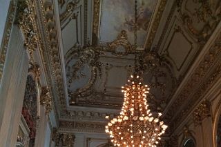 25 Golden Room Salon Dorado Ceiling, Chandelier, Stained Glass Penelope Teatro Colon Buenos Aires